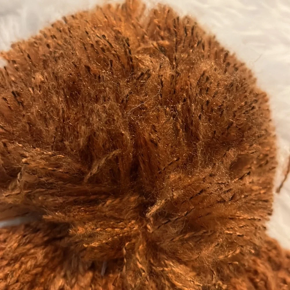 C.C Rust Bobble Beanie With Pom Pom - Picture 3 of 4